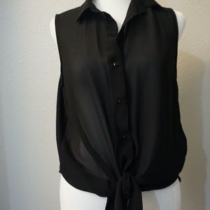 Black Sleeveless Shirt